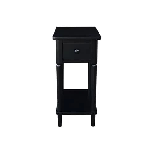 IC INTERNATIONAL CONCEPTS Solid Wood Narrow Side Table in Black | Durable, Elegant Accent Piece thumbnail 3