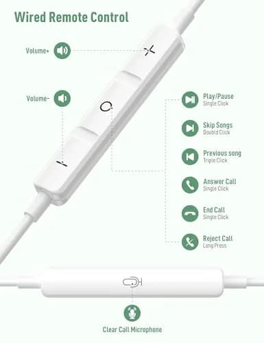 iMangoo USB C Headphones for Apple Wired Earbuds for iPhone 17 17e 16 15 | Premium HiFi Stereo DAC thumbnail 6