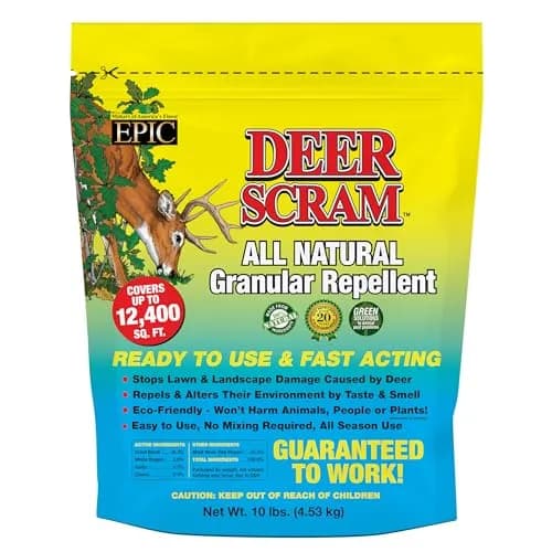 EPIC REPELLENTS Deer Scram All Natural Granular Repellent 10 lb | Long-lasting, eco-friendly deer deterrent thumbnail 1