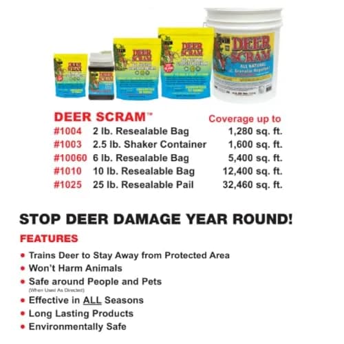 EPIC REPELLENTS Deer Scram All Natural Granular Repellent 10 lb | Long-lasting, eco-friendly deer deterrent thumbnail 2