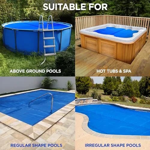 Shop Square 16' x 32' Rectangle Solar Cover | Heavy Duty Pool Blanket with Custom Fit (70-120 chars) thumbnail 4