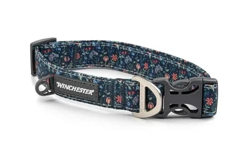 World of Winchester Botanical Garden Dog Collar, Large 9.2 inches (23.4 cm) | Durable Poly-Webbing with Reflective Stitching thumbnail 1