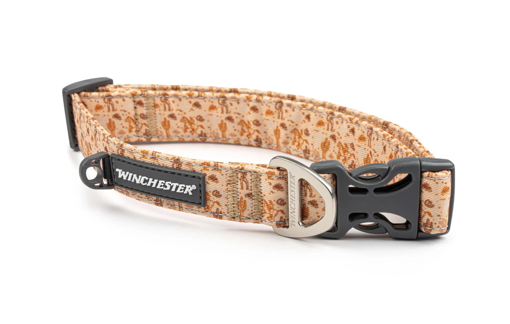 World of Winchester Botanical Garden Dog Collar, Large 9.2 inches (23.4 cm) | Durable Poly-Webbing with Reflective Stitching — Wild West