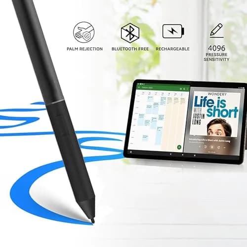 MITATTOK Stylus Pen for HP Elite x2 1013 G3 & Pro x2 612 G2 | Silver, Compatible with Wacom AES (70-120c) thumbnail 7