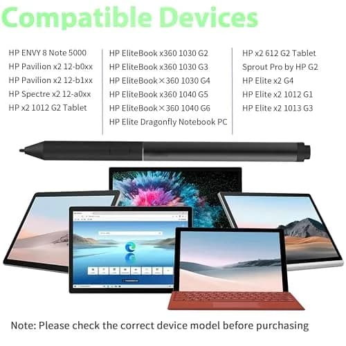 MITATTOK Stylus Pen for HP Elite x2 1013 G3 & Pro x2 612 G2 | Silver, Compatible with Wacom AES (70-120c) thumbnail 2