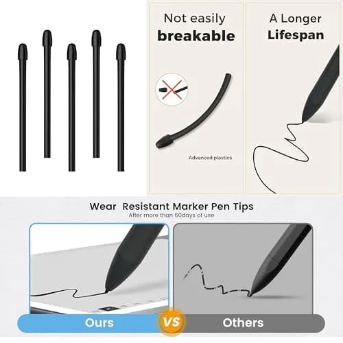 MITATTOK Stylus Pen Tip L04340-001 for HP Pavilion x360 11 Stylus Pen 927229-001 | 5-Pack Silver Aluminum Replacement Nibs thumbnail 7