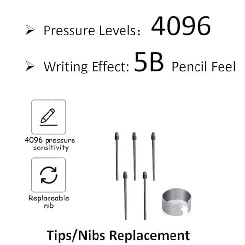 MITATTOK Stylus Pen Tip L04340-001 for HP Pavilion x360 11 Stylus Pen 927229-001 | 5-Pack Silver Aluminum Replacement Nibs thumbnail 8