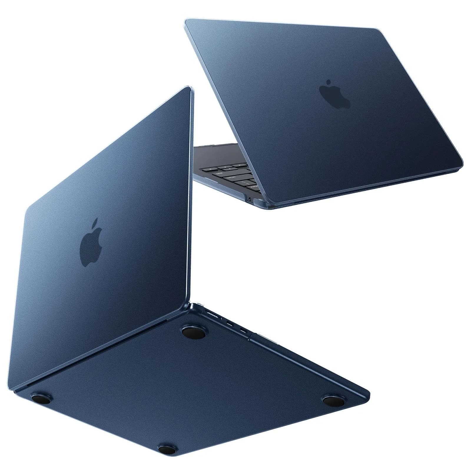 EooCoo Midnight Clear Matte Hard Case for MacBook Air 13.6 inch M2/M3/M4/M5 Chip | Scratch & Fingerprint Resistant