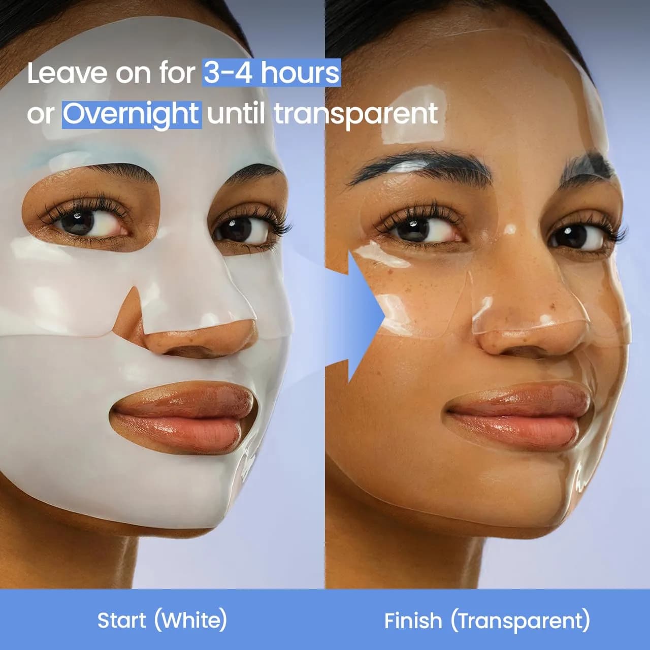 BIODANCE Hydro Cera-nol Real Deep Mask 34g (1.19oz) 4ea | Hydrating Overnight Hydrogel Face Mask for Redness Relief - view 5