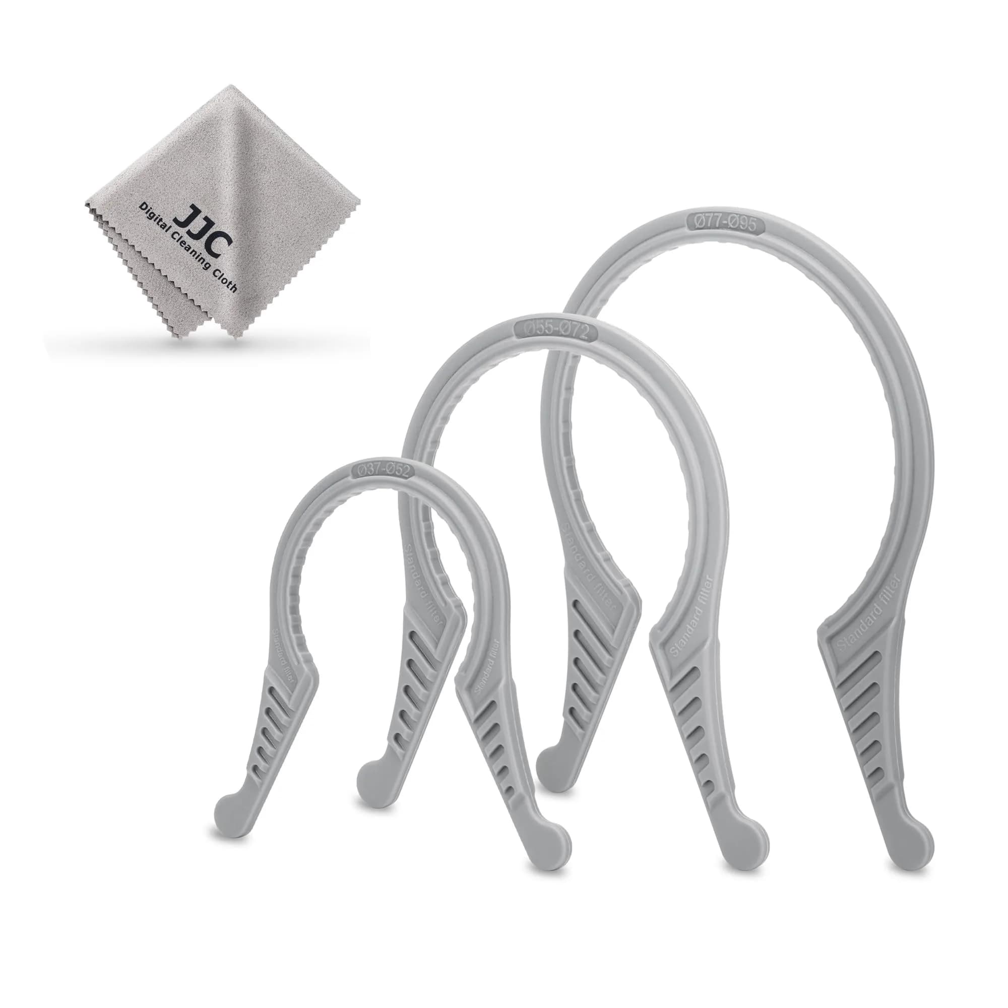 JJC 3-Pack Camera Lens Filter Wrench Kit for 37mm-95mm Filters | Double-Sided Design for CPL UV ND