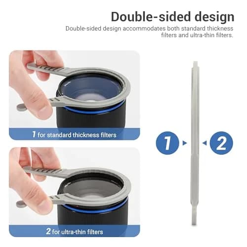 JJC 3-Pack Camera Lens Filter Wrench Kit for 37mm-95mm Filters | Double-Sided Design for CPL UV ND thumbnail 3