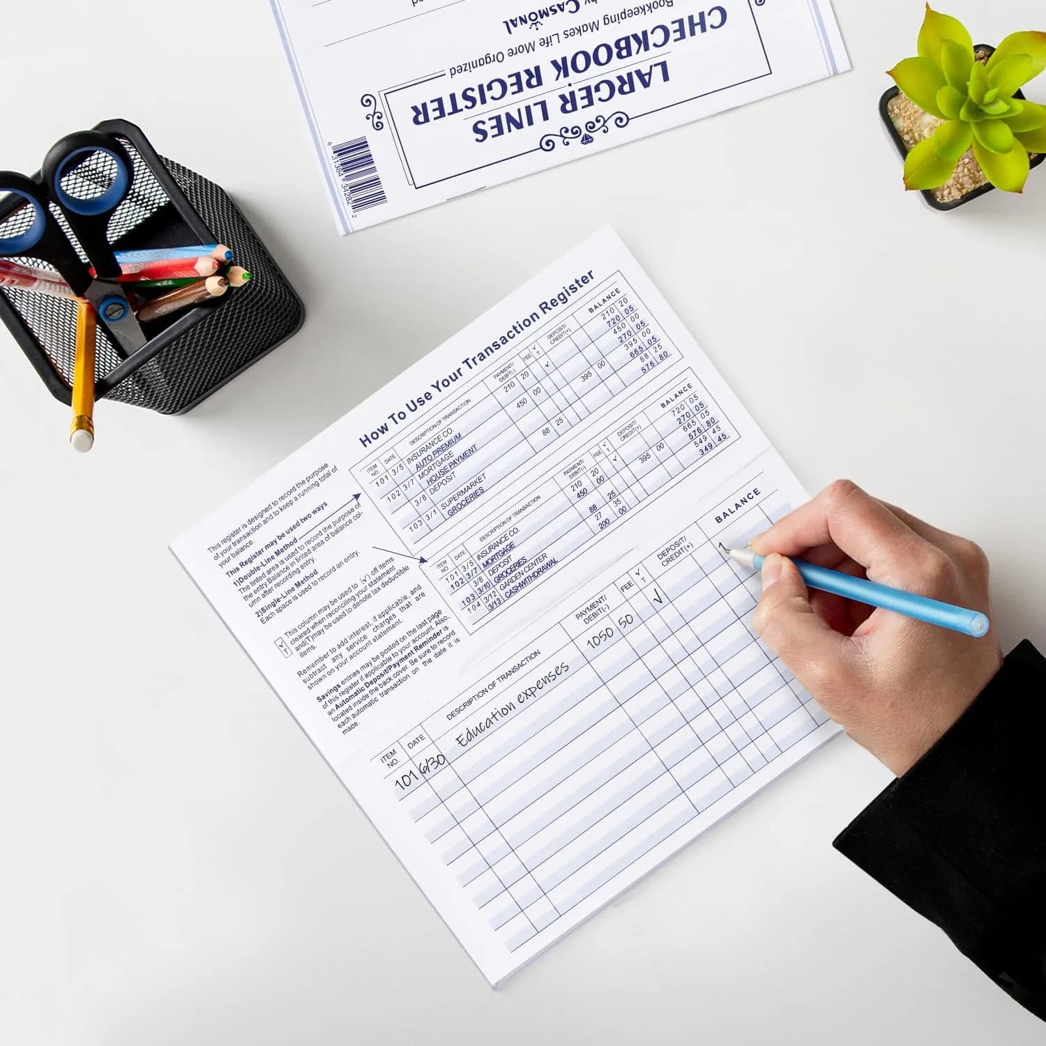 CASMONAL Check Register Book | 12 Pack Bulk Value for Personal & Business Finances - view 6