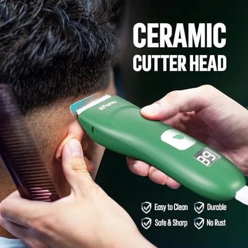 ENSSU Baby Hair Clippers Cordless Hair Clipper for Kids with LED Display, 3-12mm Combs & Accessories thumbnail 4