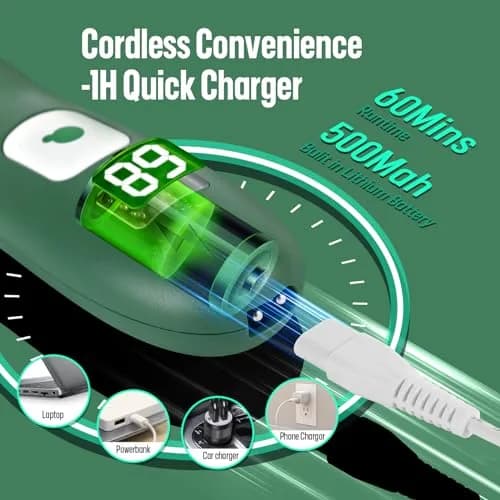 ENSSU Baby Hair Clippers Cordless Hair Clipper for Kids with LED Display, 3-12mm Combs & Accessories thumbnail 3