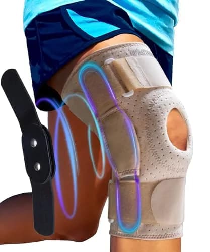 Sparthos Hinged Knee Brace for Women & Men - Large Beige | FDA Approved Orthopedic Brace with Metal Side Stabilizers thumbnail 1