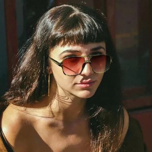 FEISEDY Retro Square Aviator Sunglasses for Women & Men | UV400 Protection, Oversized Shades, 55MM thumbnail 2