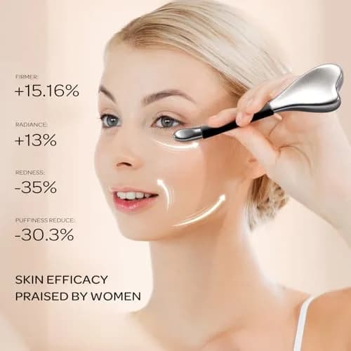 Fabludo 3-in-1 Cryo Gua Sha Facial Tools, Ice Roller Globes for Women Face and Eyes, Stainless Steel Skin Care Tools, with Carry Case thumbnail 4