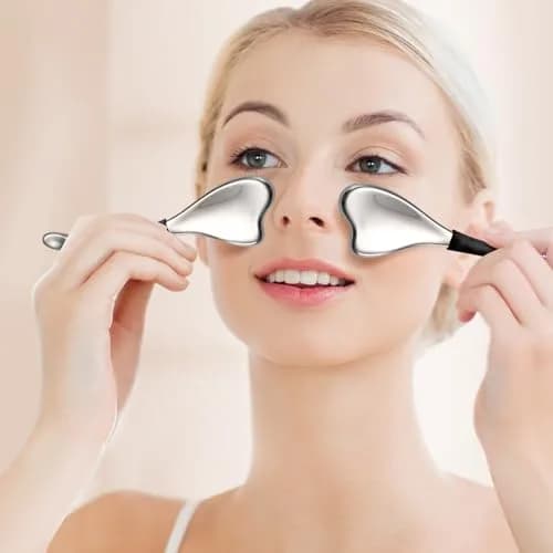 Fabludo 3-in-1 Cryo Gua Sha Facial Tools, Ice Roller Globes for Women Face and Eyes, Stainless Steel Skin Care Tools, with Carry Case thumbnail 8