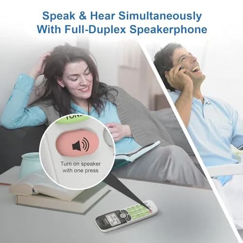 VTech VG131 Cordless Phone with DECT 6.0, Full-Duplex Speakerphone, Lighted Display, Backlit Keypad, Caller ID, Wall Mount | 10.7 cm (4.2 in) Width thumbnail 3