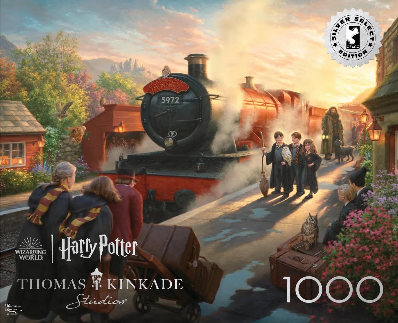 Buffalo Games Thomas Kinkade Hogwart's Express 1000 Piece Puzzle | Expert Challenge with High-Res Artwork - main product image