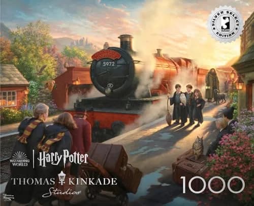 Buffalo Games Thomas Kinkade Hogwart's Express 1000 Piece Puzzle | Expert Challenge with High-Res Artwork thumbnail 1