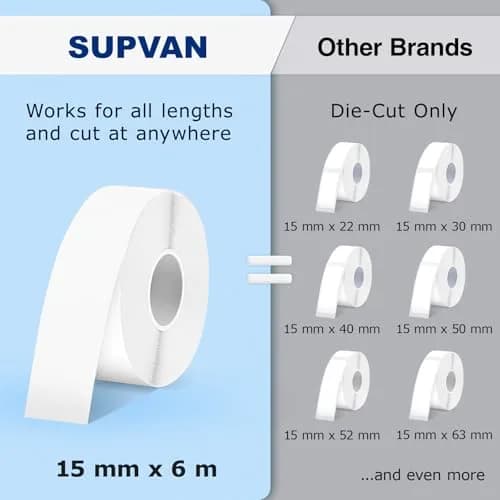 SUPVAN E10 Bluetooth Label Maker Machine with 3 Tapes, Portable, Black | 220V Compatible Printer thumbnail 4