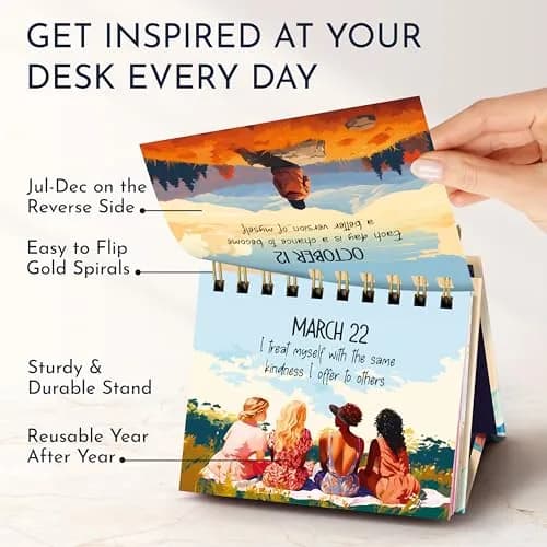 RYVE Daily Affirmation Calendar for Women, 366 Empowering Positive Affirmations, 14cm (5.5in) x 13cm (5.1in) thumbnail 5