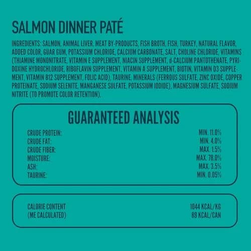Strongheart Salmon Dinner Cat Pate, All Life Stages, 3oz, 24pk | Complete & Balanced Nutrition thumbnail 2