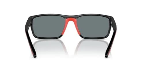 Scuderia Ferrari FZ6003U Sunglasses, Black Matte/Grey Mirrored, 59 mm | Sporty Oversized Rectangular Frame with UV Protection thumbnail 4