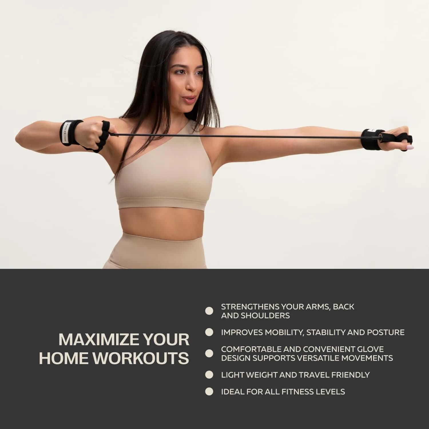 PVOLVE P.Band Exercise Resistance Band with Glove Design | Light 0.18 kg (0.4 lb) - view 4