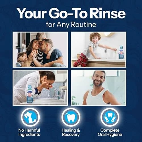 H2Ocean Healing Rinse Natural Sea Salt Whitening Mouthwash 8 oz | Alcohol & Fluoride-Free Arctic Mint thumbnail 3