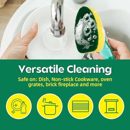 Acolidas Non Scratch Dishwand Refills 6 Pack | Durable, Scratch-Free Kitchen Sponge thumbnail 2