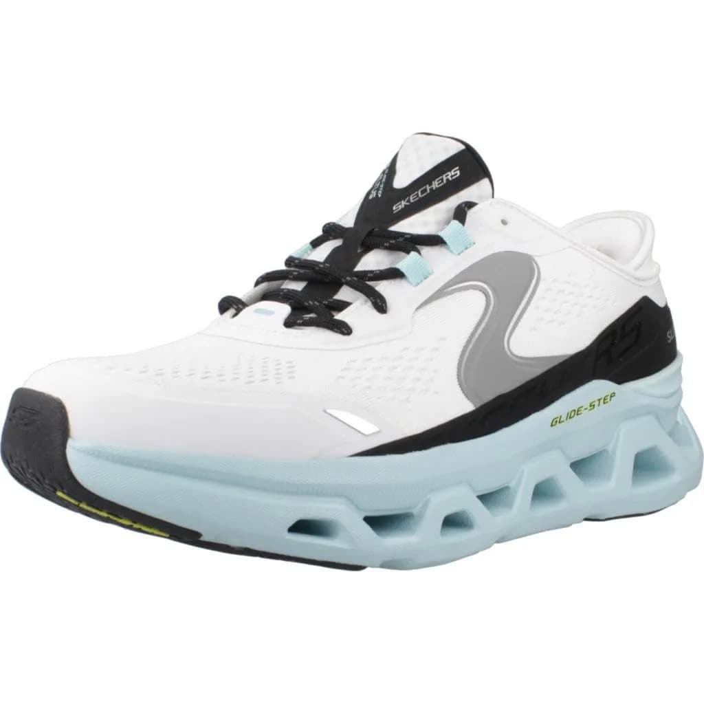 Skechers Glide-Step Altus Men’s Slip-in Sneakers 14 US | Breathable Memory Foam Comfort — White/Blue