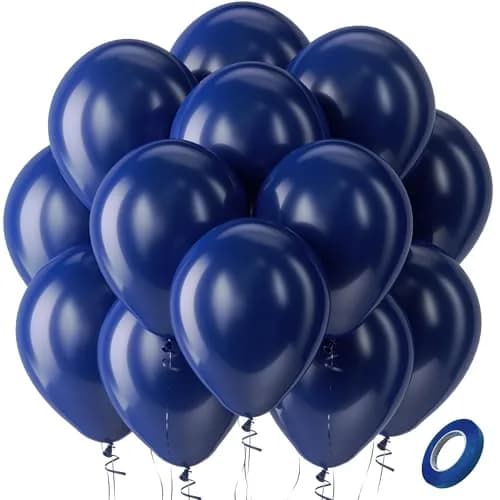 Bezente Navy Blue Giant Balloons 91.4cm (36 Inch) - 8 Pack Jumbo Blue Large Round Latex Balloon | Premium Quality for Party Decorations - main product image