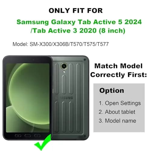 ZenRich Rugged Case for Samsung Galaxy Tab Active5/Active3 8" | Shockproof with Kickstand & Shoulder Strap thumbnail 2