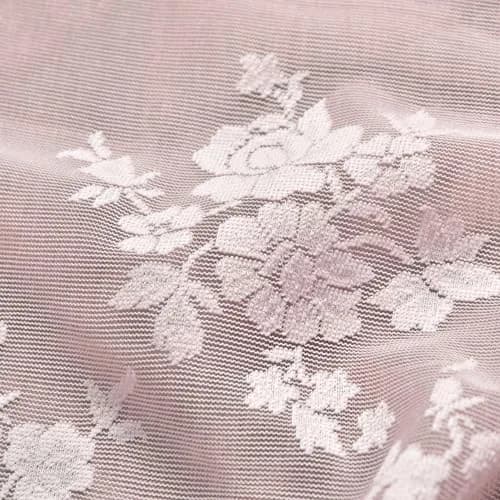 Kotile Pink Lace Valance for Windows Rustic Floral 46cm (18 Inch) Length | Light Filtering Sheer Curtain Panel thumbnail 8