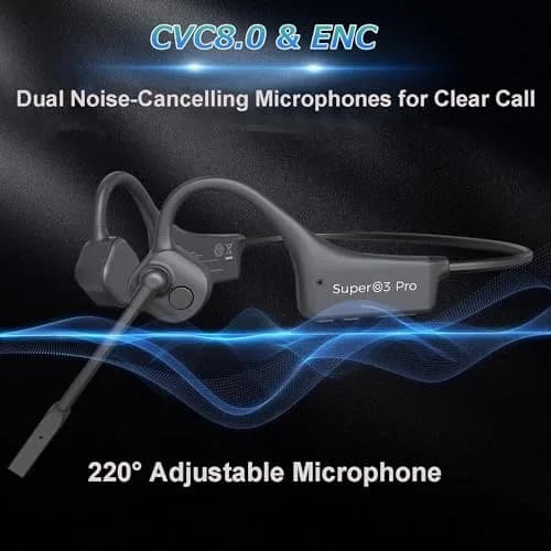 YouthWhisper Open Ear Bone Conduction Headphones with Mic | Bluetooth 5.2 Wireless Earbuds Set for India thumbnail 5