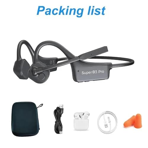 YouthWhisper Open Ear Bone Conduction Headphones with Mic | Bluetooth 5.2 Wireless Earbuds Set for India thumbnail 7