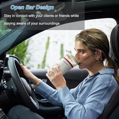 YouthWhisper Open Ear Bone Conduction Headphones with Mic | Bluetooth 5.2 Wireless Earbuds Set for India thumbnail 3