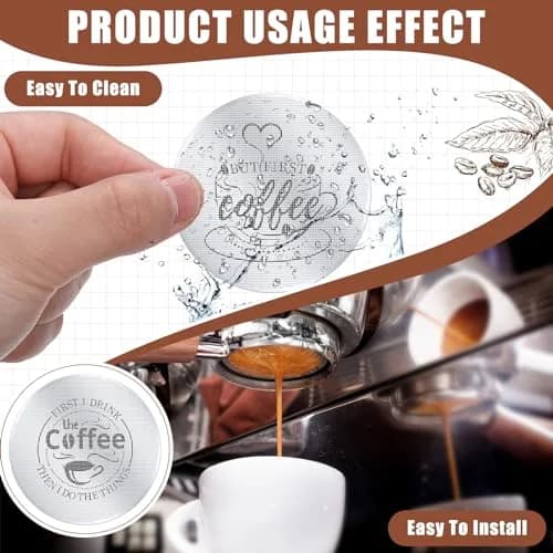 Yaomiao 53.3mm Espresso Puck Screen 2 Pcs | 2.1 inch Diameter, 0.2mm Thickness, 200μm Mesh thumbnail 4