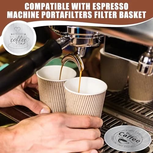 Yaomiao 53.3mm Espresso Puck Screen 2 Pcs | 2.1 inch Diameter, 0.2mm Thickness, 200μm Mesh thumbnail 6