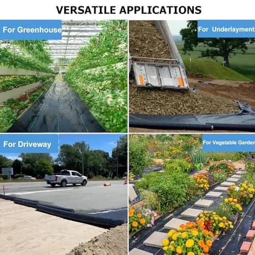 Groweco Driveway Fabric 13x115 FT Weed Barrier Landscape Fabric Heavy Duty | Commercial Grade Geotextile for Soil Stabilization thumbnail 7