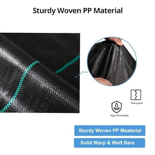 Groweco Driveway Fabric 13x115 FT Weed Barrier Landscape Fabric Heavy Duty | Commercial Grade Geotextile for Soil Stabilization thumbnail 2