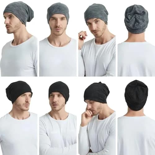 EINSKEY Slouchy Beanie for Men Women, Cotton Multipurpose Daily Headwear thumbnail 6