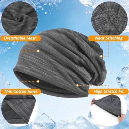 EINSKEY Slouchy Beanie for Men Women, Cotton Multipurpose Daily Headwear thumbnail 2