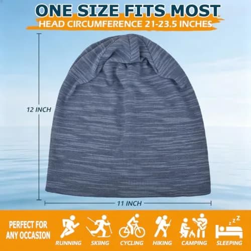 EINSKEY Slouchy Beanie for Men Women, Cotton Multipurpose Daily Headwear thumbnail 3
