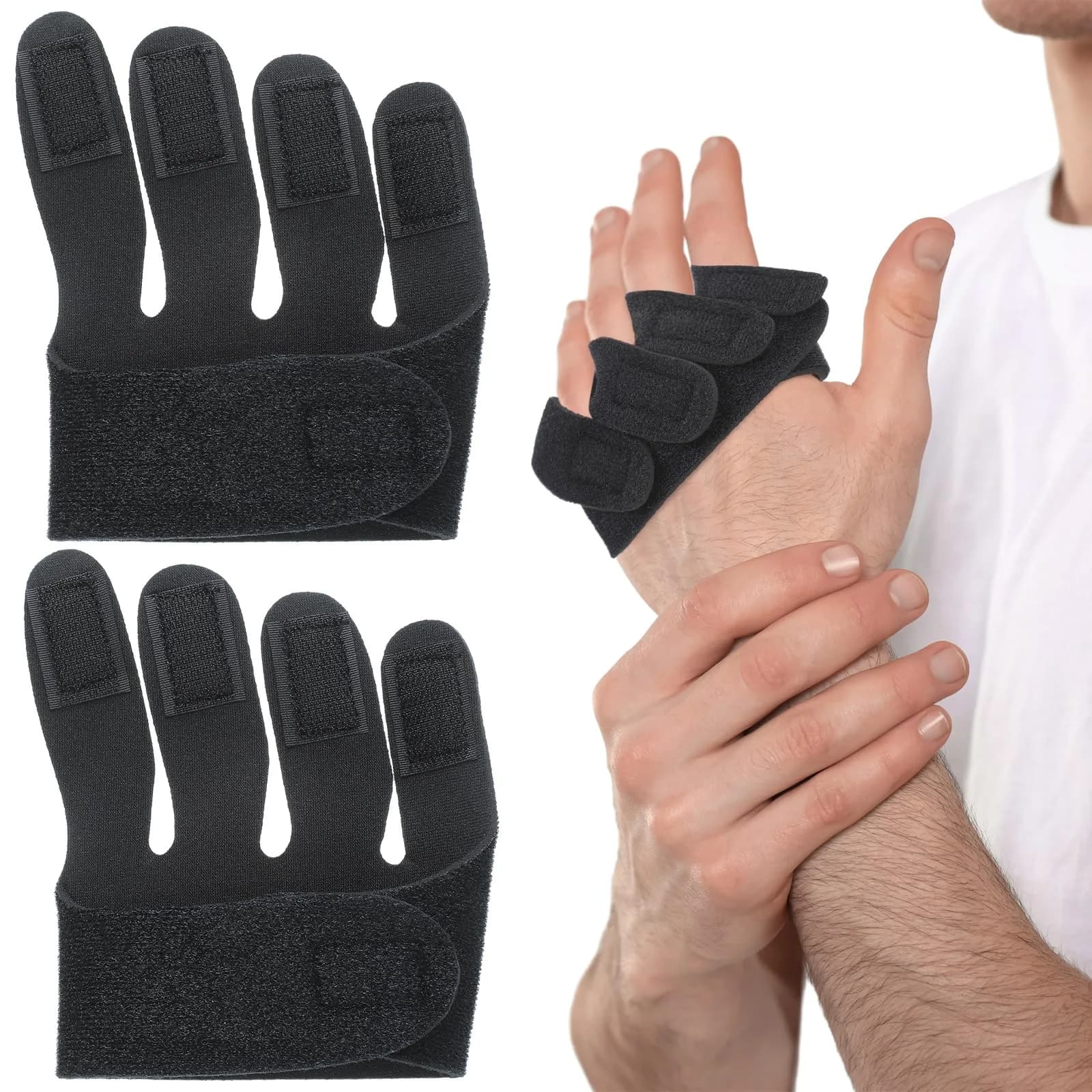 TrelaCo Ulnar Deviation Strap Right Hand Splint Small-Right 17.1-21 cm (2-Pack) — Large-Right