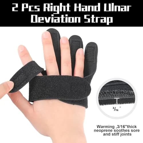 TrelaCo Ulnar Deviation Strap for Right Hand, Large (21.6-24.8 cm) | Pain Relief for Arthritis & Tendonitis thumbnail 5