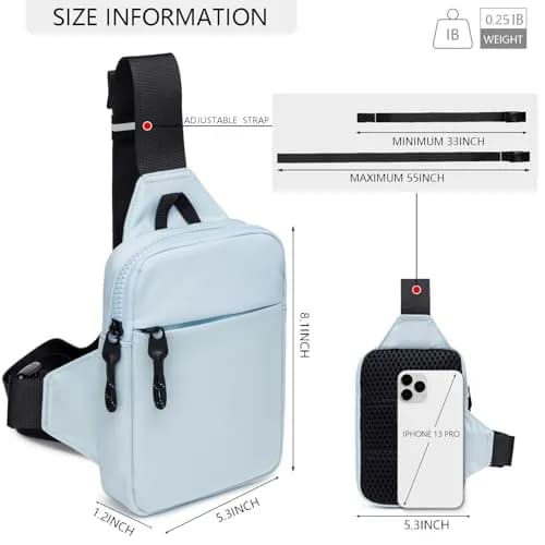 higouta Mini Sling Bag 2L (6.8 oz) | Waterproof Crossbody Chest Pack for Men & Women thumbnail 4