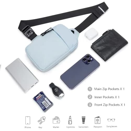 higouta Mini Sling Bag 2L (6.8 oz) | Waterproof Crossbody Chest Pack for Men & Women thumbnail 5